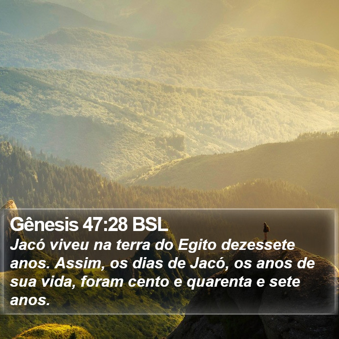 Gênesis 47:28 BSL Bible Study