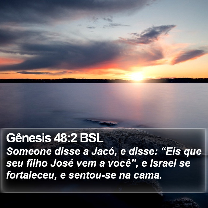 Gênesis 48:2 BSL Bible Study