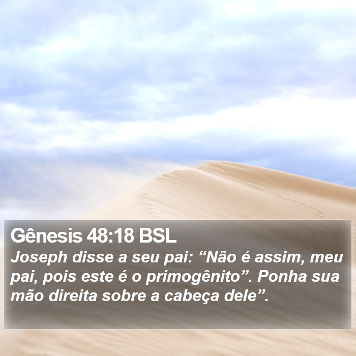 Gênesis 48:18 BSL Bible Study