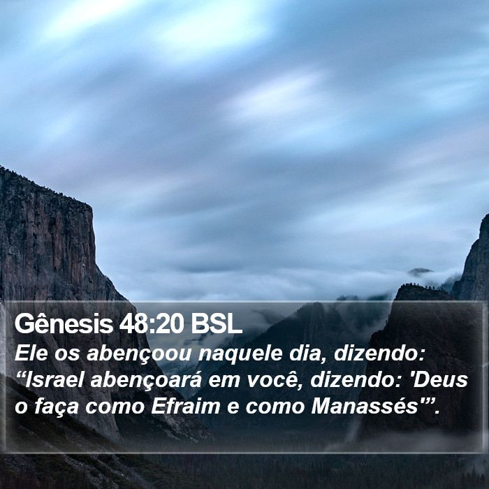 Gênesis 48:20 BSL Bible Study