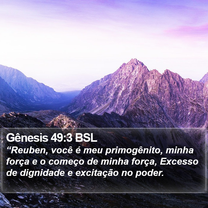 Gênesis 49:3 BSL Bible Study