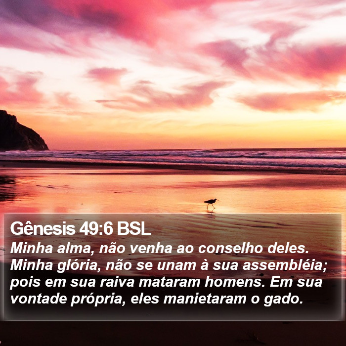 Gênesis 49:6 BSL Bible Study
