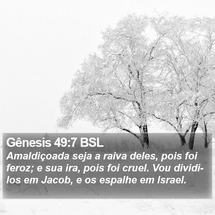Gênesis 49:7 BSL Bible Study