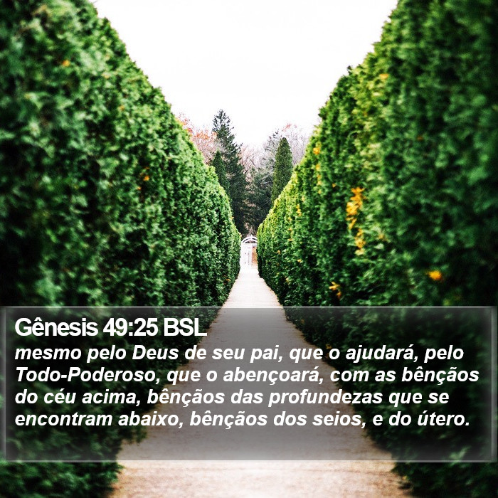 Gênesis 49:25 BSL Bible Study