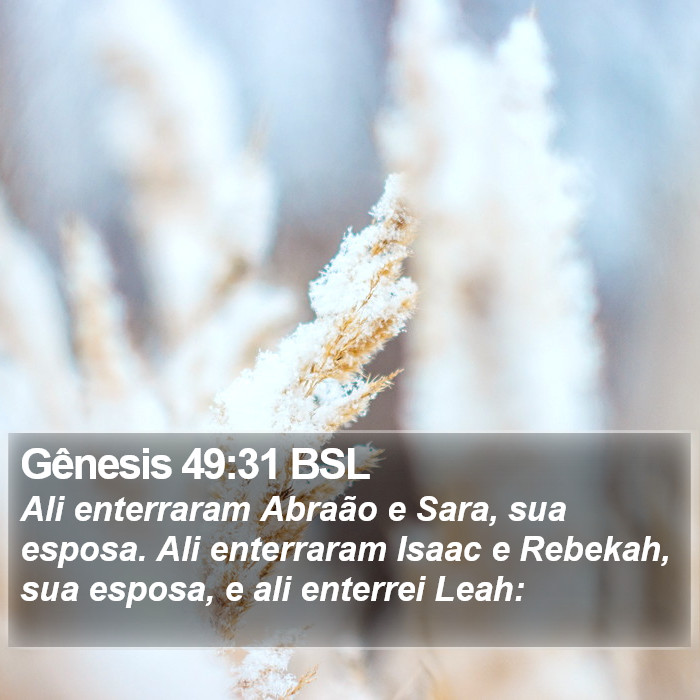 Gênesis 49:31 BSL Bible Study