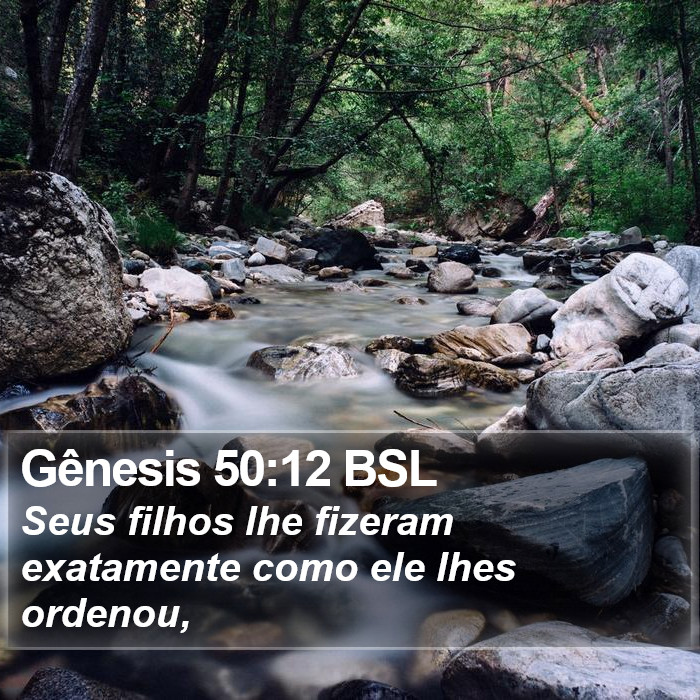 Gênesis 50:12 BSL Bible Study