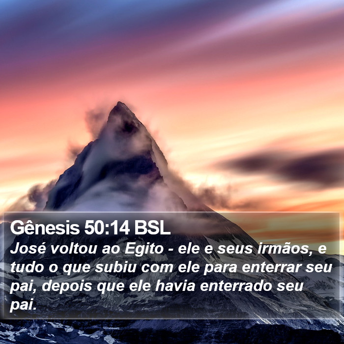 Gênesis 50:14 BSL Bible Study