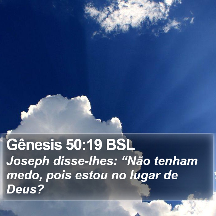 Gênesis 50:19 BSL Bible Study