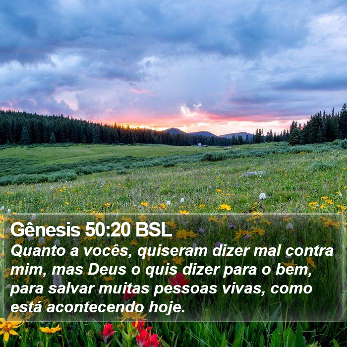 Gênesis 50:20 BSL Bible Study