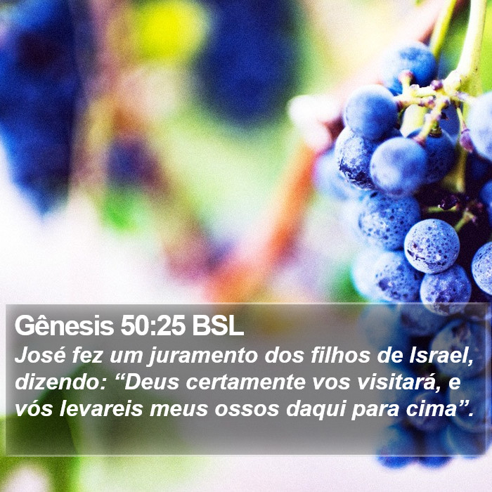 Gênesis 50:25 BSL Bible Study