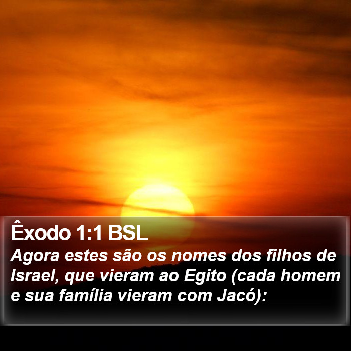 Êxodo 1:1 BSL Bible Study