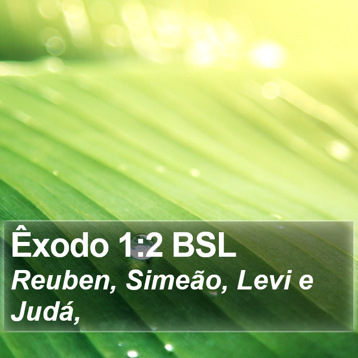 Êxodo 1:2 BSL Bible Study