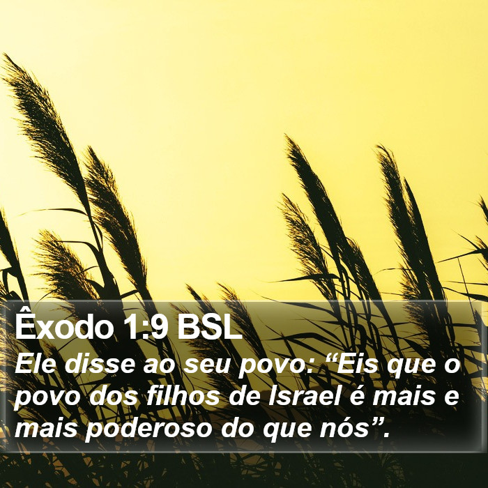 Êxodo 1:9 BSL Bible Study