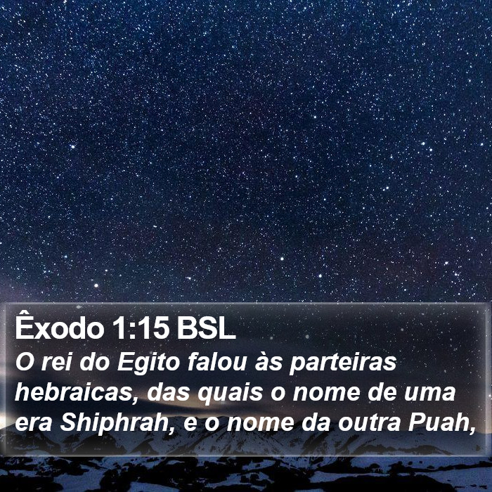 Êxodo 1:15 BSL Bible Study