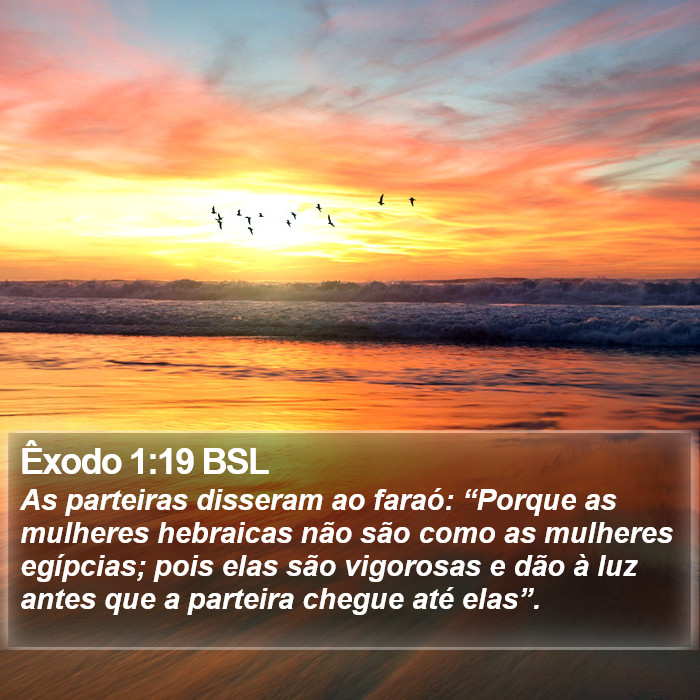 Êxodo 1:19 BSL Bible Study