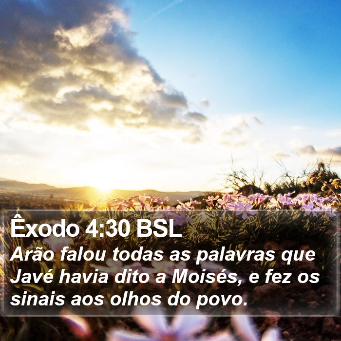 Êxodo 4:30 BSL Bible Study
