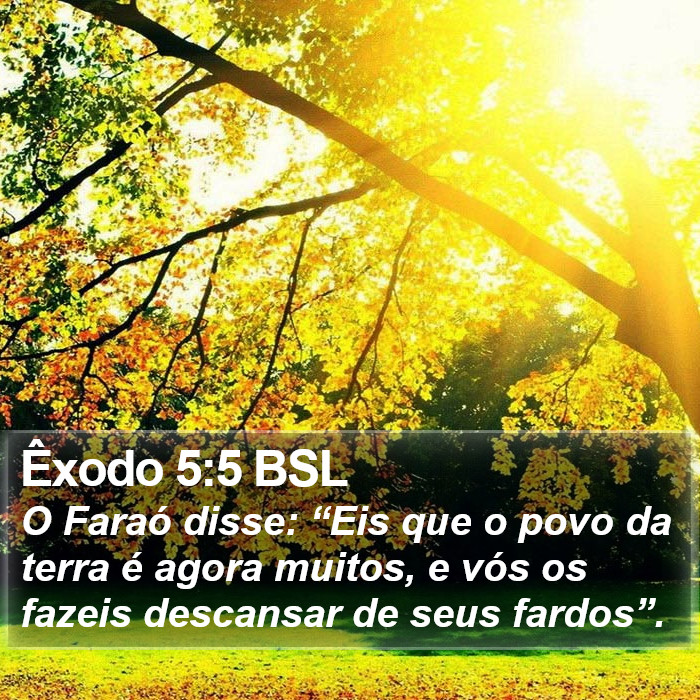 Êxodo 5:5 BSL Bible Study