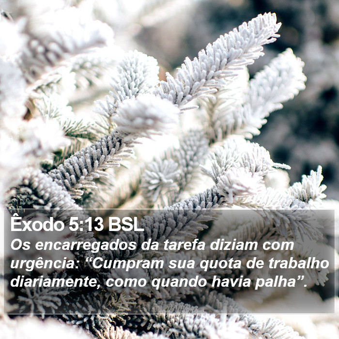 Êxodo 5:13 BSL Bible Study