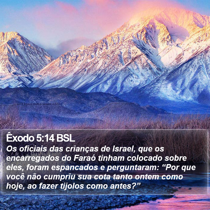 Êxodo 5:14 BSL Bible Study