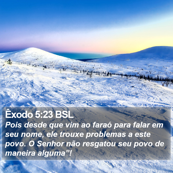 Êxodo 5:23 BSL Bible Study