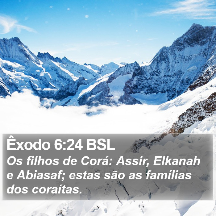 Êxodo 6:24 BSL Bible Study