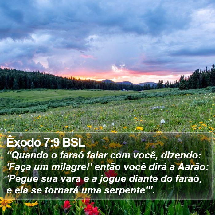 Êxodo 7:9 BSL Bible Study