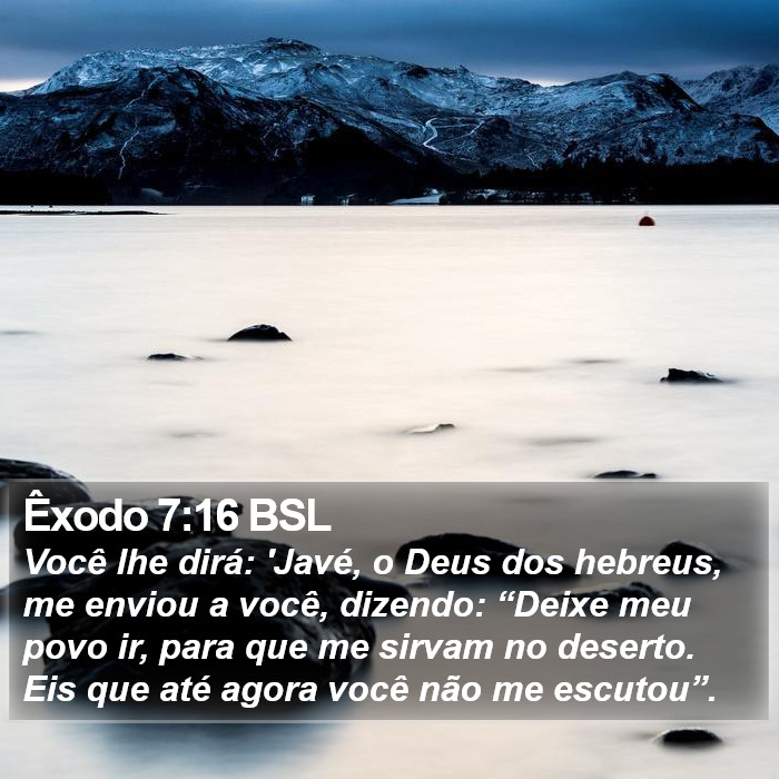 Êxodo 7:16 BSL Bible Study