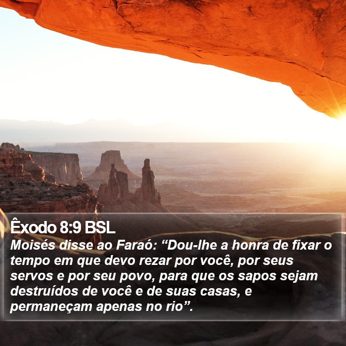 Êxodo 8:9 BSL Bible Study