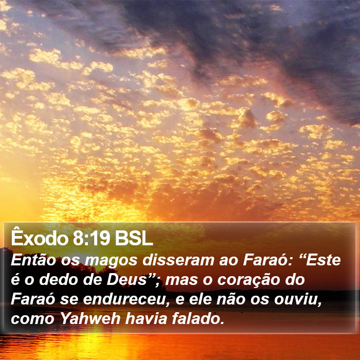 Êxodo 8:19 BSL Bible Study