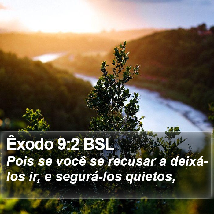 Êxodo 9:2 BSL Bible Study