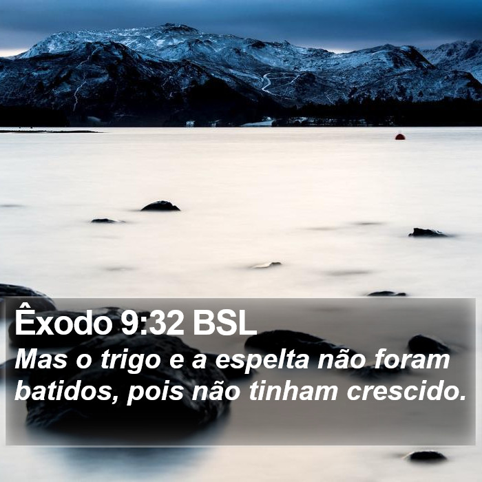 Êxodo 9:32 BSL Bible Study