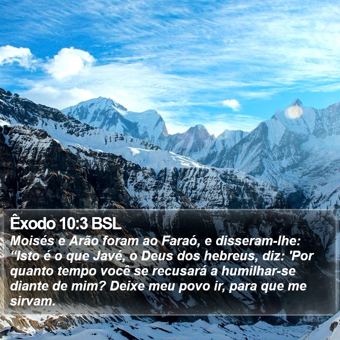 Êxodo 10:3 BSL Bible Study