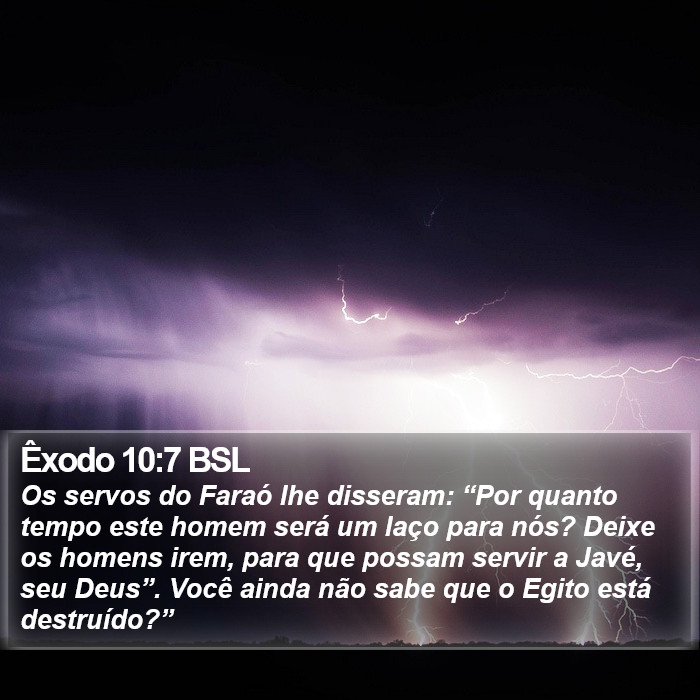 Êxodo 10:7 BSL Bible Study