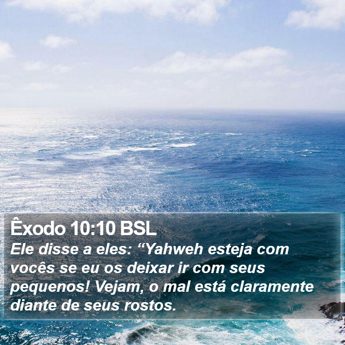 Êxodo 10:10 BSL Bible Study