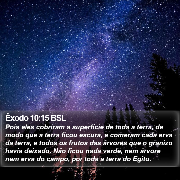 Êxodo 10:15 BSL Bible Study