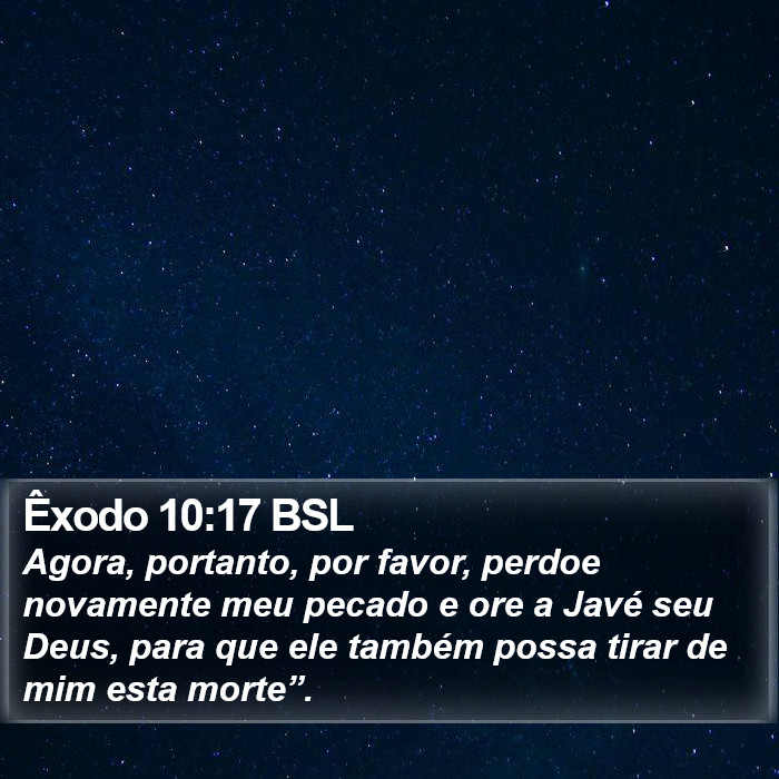 Êxodo 10:17 BSL Bible Study