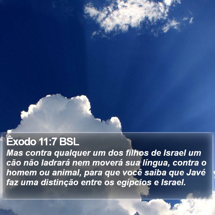 Êxodo 11:7 BSL Bible Study