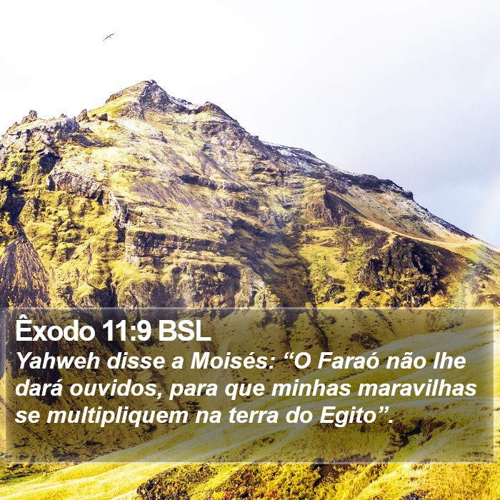 Êxodo 11:9 BSL Bible Study