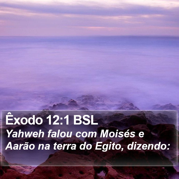 Êxodo 12:1 BSL Bible Study