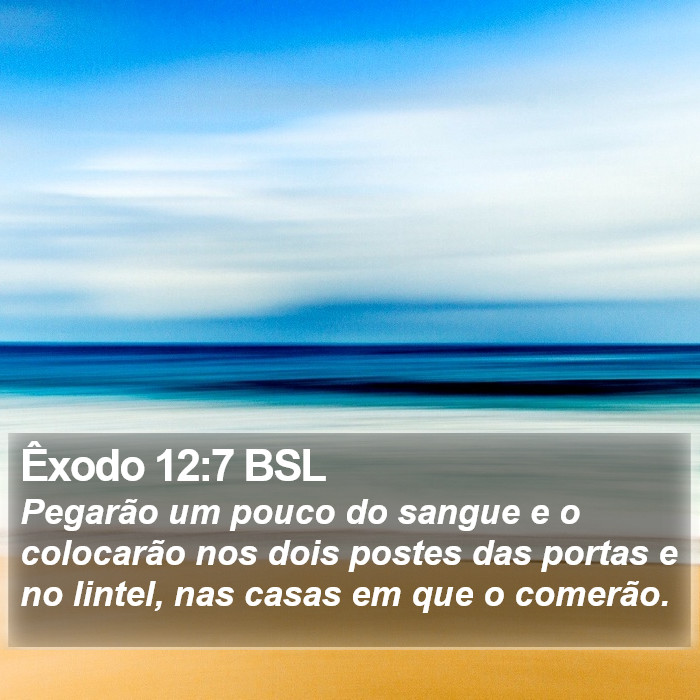 Êxodo 12:7 BSL Bible Study