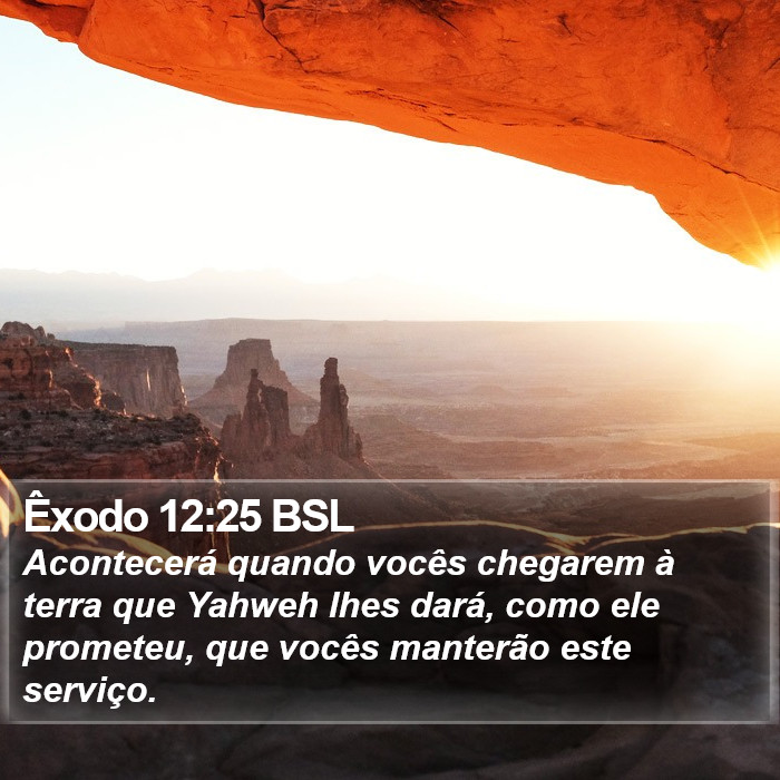 Êxodo 12:25 BSL Bible Study