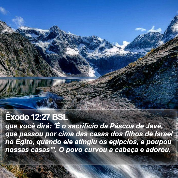 Êxodo 12:27 BSL Bible Study