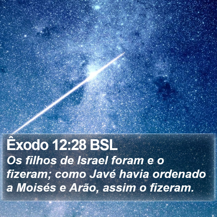 Êxodo 12:28 BSL Bible Study