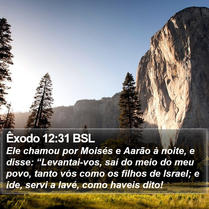 Êxodo 12:31 BSL Bible Study