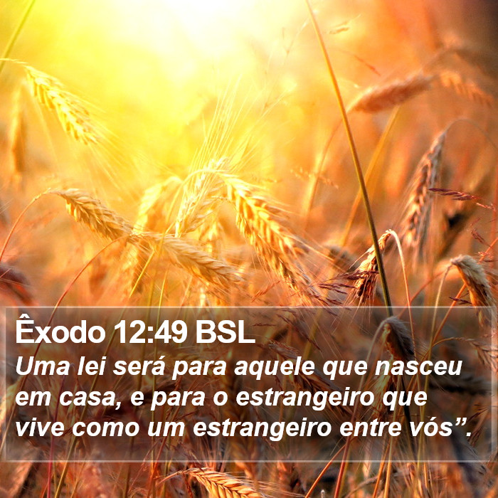 Êxodo 12:49 BSL Bible Study