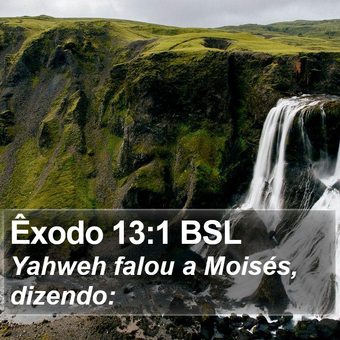 Êxodo 13:1 BSL Bible Study