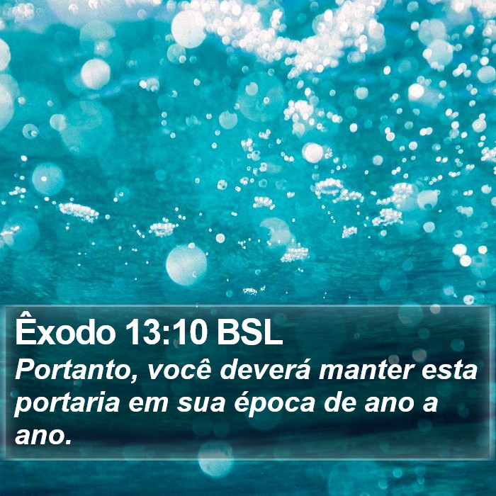 Êxodo 13:10 BSL Bible Study