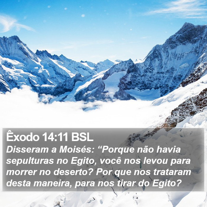 Êxodo 14:11 BSL Bible Study