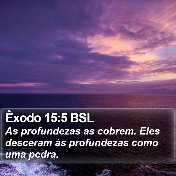 Êxodo 15:5 BSL Bible Study