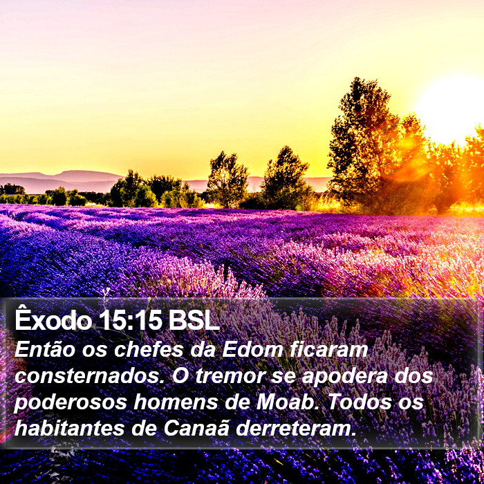 Êxodo 15:15 BSL Bible Study